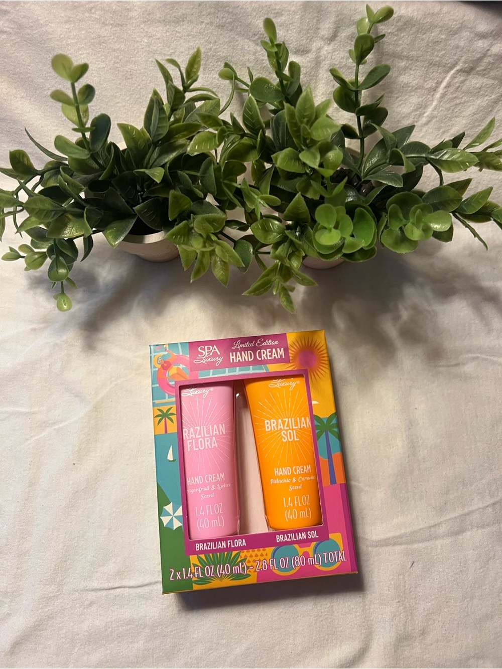 Brazilian Flora & Brazilian Sol Hand Cream Duo - Pink & Orange